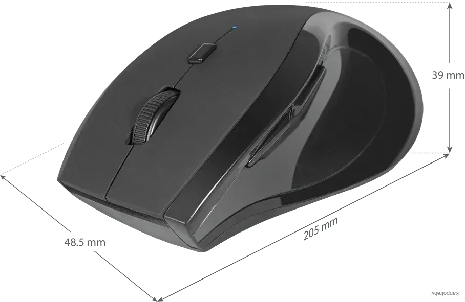 Myš bezdrôtová, Defender Accura MM-295, čierna, optická, 1600DPI