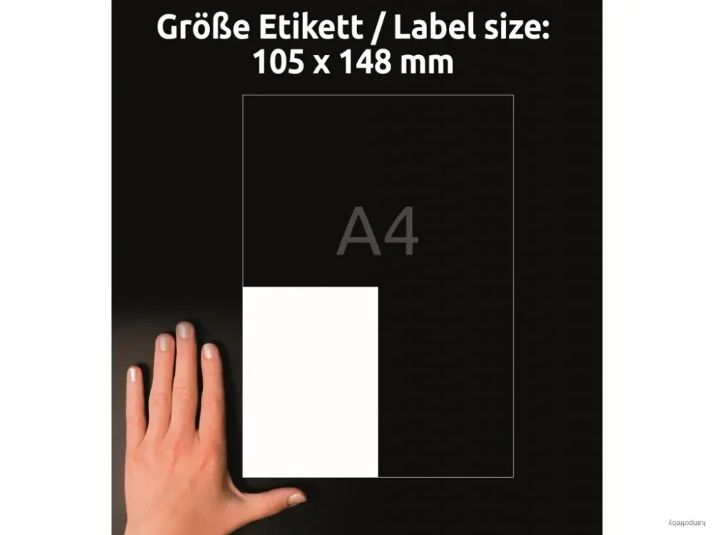 Etikety univerzálne 105x148mm Avery A4 100 hárkov
