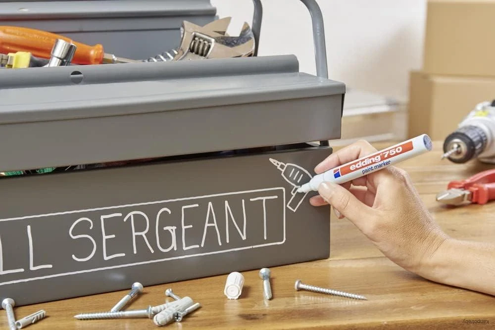 Lakový popisovač, 2-3 mm, EDDING "790", biely