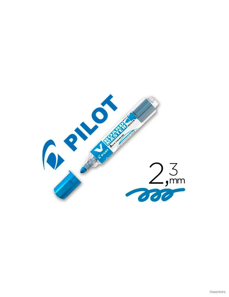 Popisovač na tabule, 2,3 mm, kužeľový, PILOT "V-Board Master", modrý/10