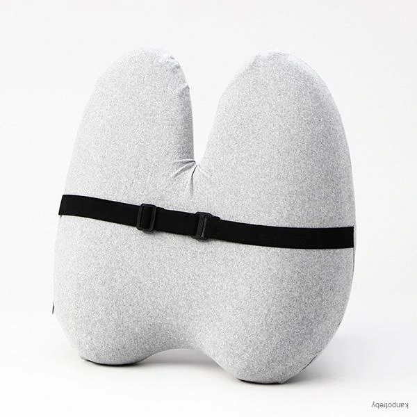 Set bedrovej opierky a podsedáka, ergonomický, šedý, pamäťová pena, Powerton