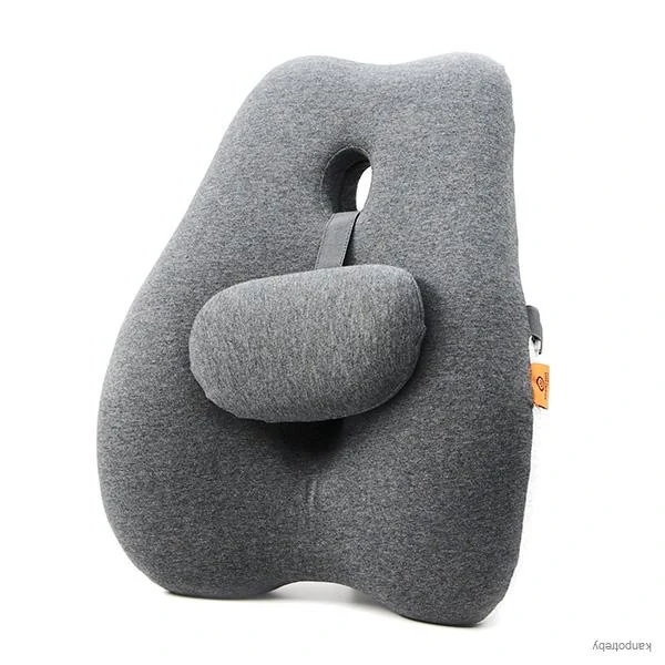 Bedrová opierka, ergonomická, šedá, pamäťová pena, Powerton