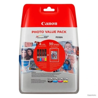Canon originál ink CLI-551XL BK/C/M/Y PHOTO VALUE, 6443B008, CMYK