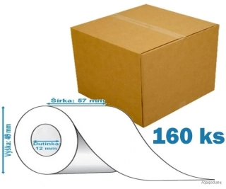 Kotúčik do pokladne 57/40/12, 18m, 48g, termo,cena za kartón 160 ks