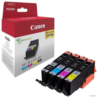 Canon originál ink CLI-551 C/M/Y/BK MULTI, 6509B015, CMYK