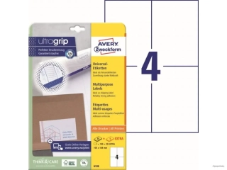 Etikety univerzálne 105x148mm Avery A4 25+5 hárkov
