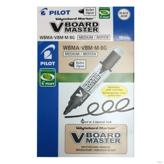 Popisovač na tabule, 2,3 mm, kužeľový, PILOT "V-Board Master", čierny/10