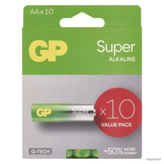 Batéria alkalická, AA (LR6), AA, 1.5V, GP, fólia, 10-pack, SUPER