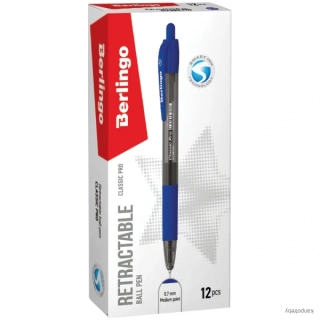 Berlingo, pero automatické guľôčkové, modré, 12ks, 0.7mm, Classic Pro
