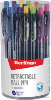 Berlingo, pero automatické guľôčkové, modré, 30ks, 0.7mm, SI-400 COLOR