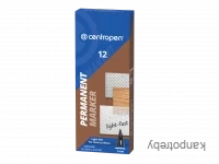 Centropen, popisovač 2536, čierny, 12ks, 1mm, alkoholová báza, cena za 1ks